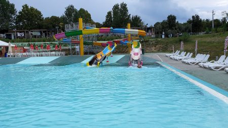 Camping Cisano San Vito review, Lake Garda, Italy, slides, flume, swimming pool, Eurocamp holiday, frugal mum photo