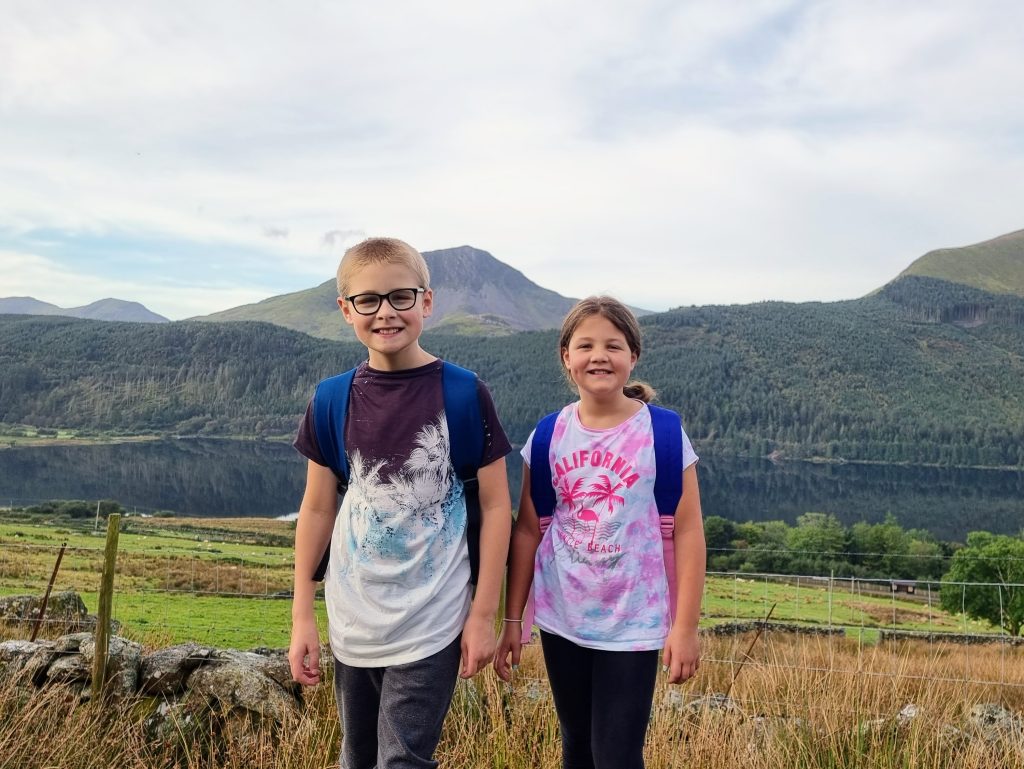 Climbing Snowdon with Kids, frugal mum Snowdon Ranger Path guide, photo of kids