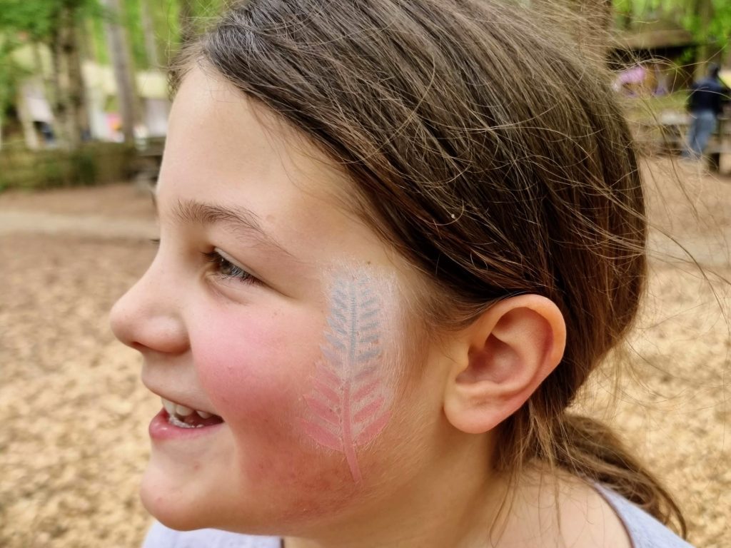 bewilderwood norfolk with kids review, frugal mum guide, photo of face paint on child