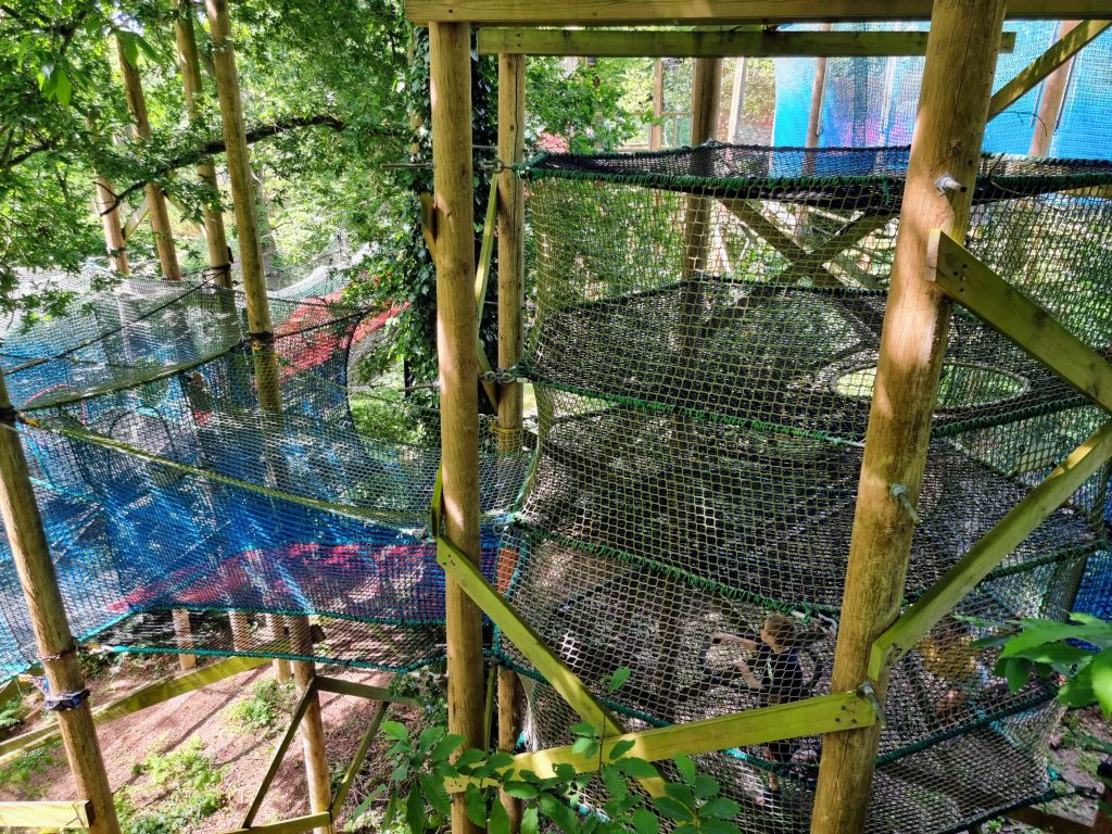 Isle of Wight with Kids, Robin Hill Country Park Review, frugal mum photo of children climbing