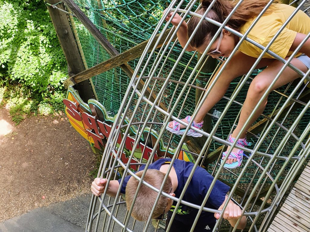 Isle of Wight with Kids, Robin Hill Country Park Review, frugal mum photo of children climbing