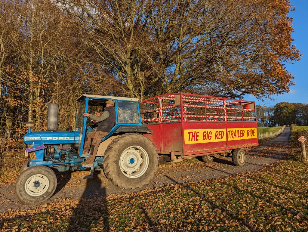 Kent with Kids, Rare Breeds Centre Review, Woodchurch, frugal mum guide, photo of tractor