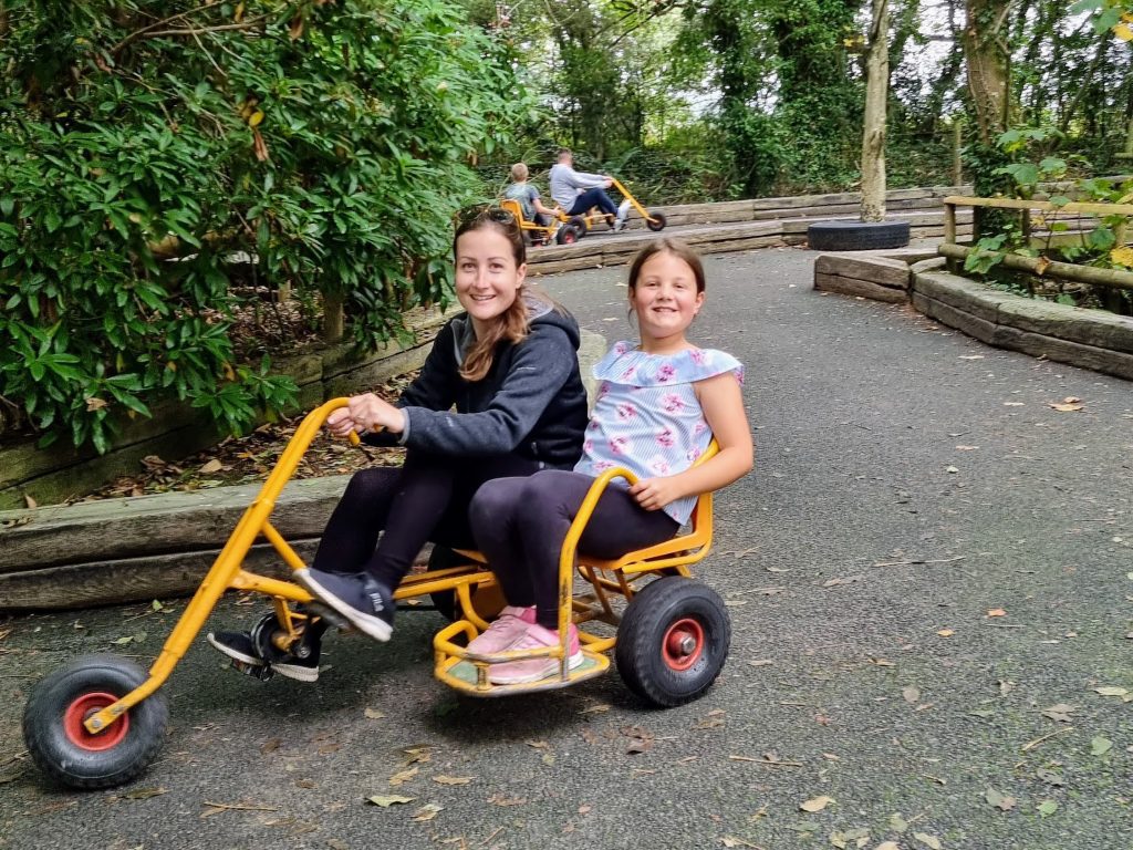 The best things to do in Wales with kids, frugal mum travel guide, photo of go karts at greenwood family park