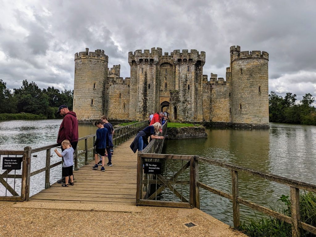 bodiam castle review, national trust, east sussex with kids, frugal mum guide, photo of exterior