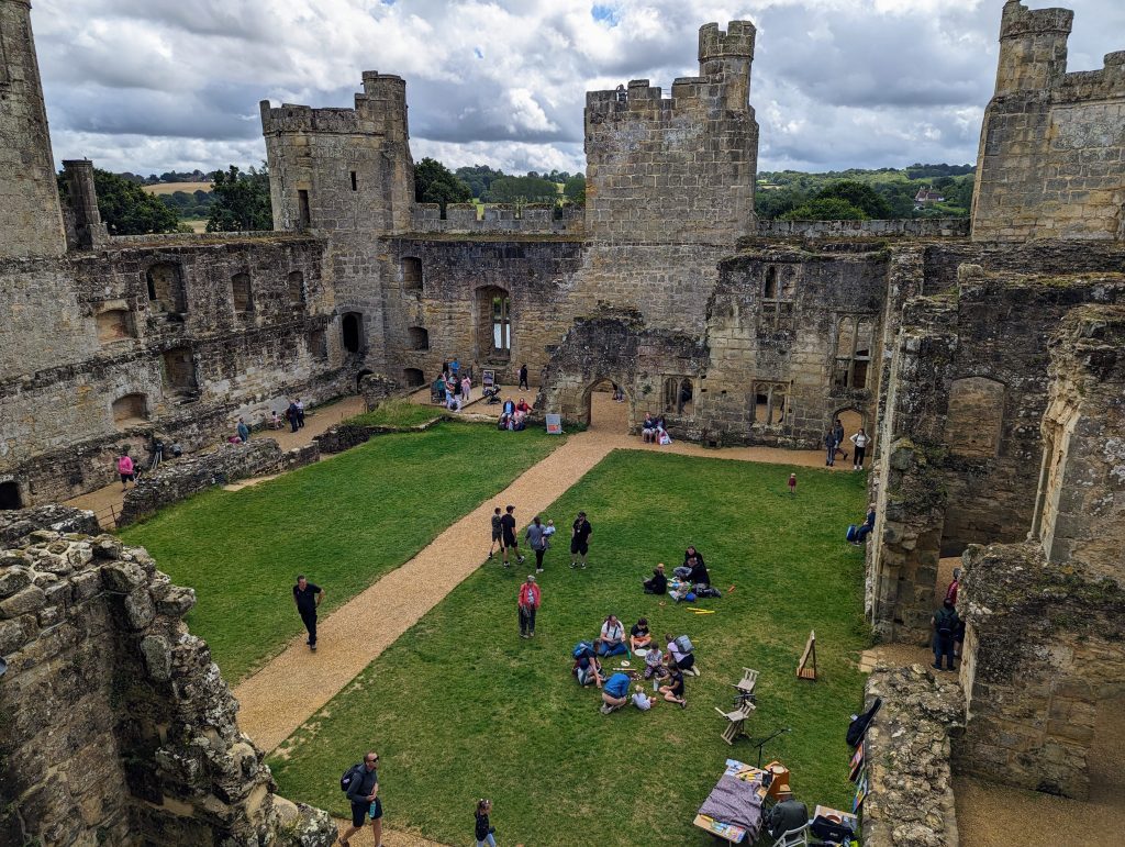 bodiam castle review, national trust, east sussex with kids, frugal mum guide, photo of interior