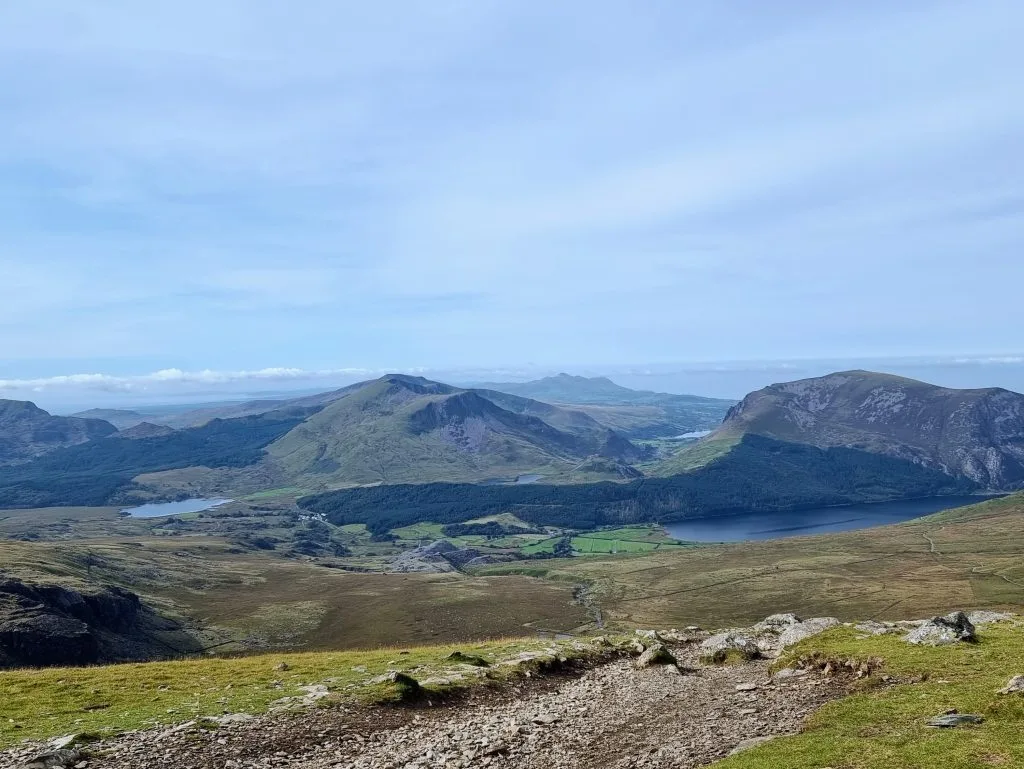Climbing Snowdon with Kids, frugal mum Snowdon Ranger Path guide, photo of view