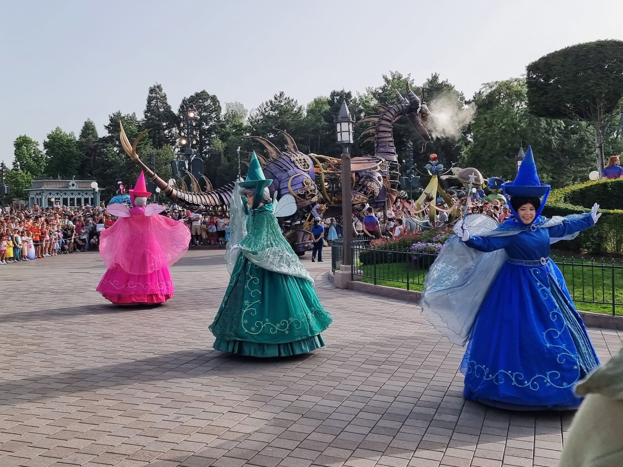 disneyland paris guide, review, frugal mum family photo, fairies in parade