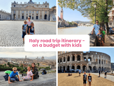 3 Week Italy Itinerary with Kids, Budget Eurocamp Road Trip, frugal mum travel guide