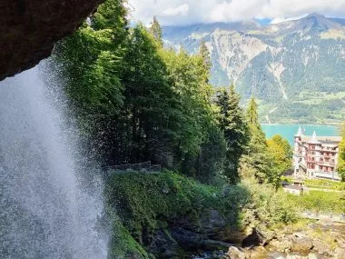 Switzerland, Giessbach Falls, Brienz, view, waterfall