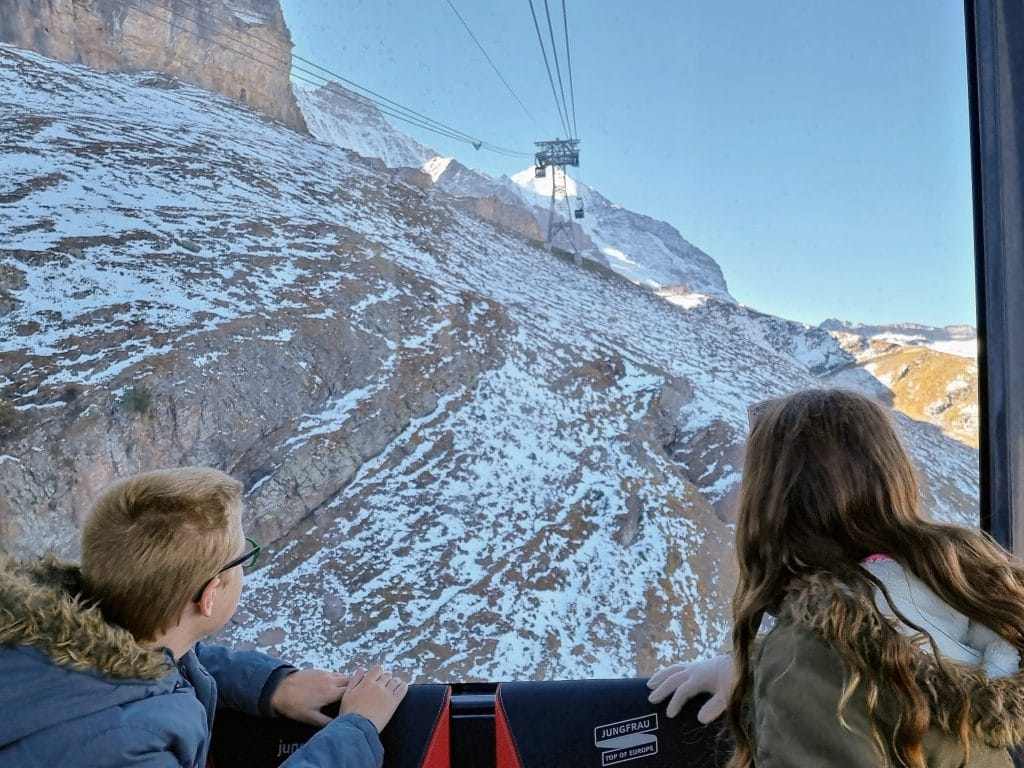Jungfraujoch, switzerland, glacier, frugal mum family with Kids, is it worth the money, cable car, eigel express gondola view photo