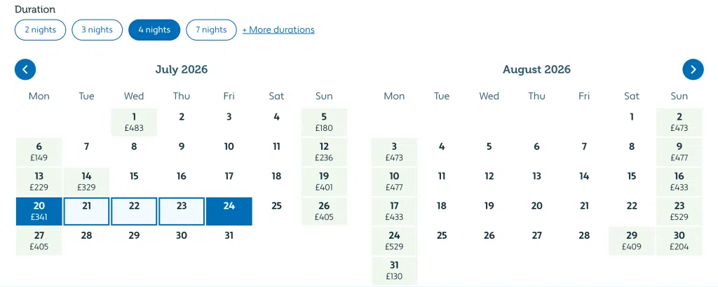Parkdean Resorts Lower Hyde Review, Isle of Wight, frugal mum UK travel guide, photo of calendar