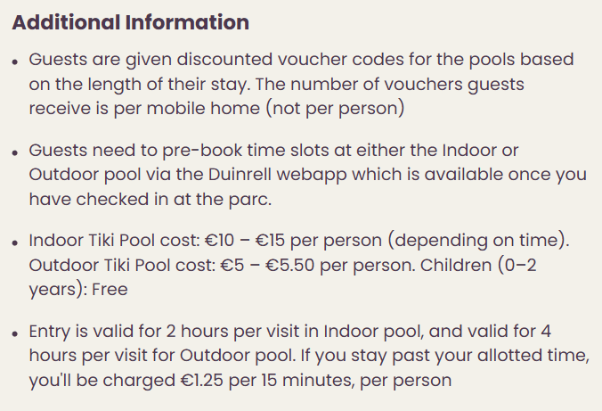 Eurocamp Holiday Review, Duinrell Theme Park Resort, the netherlands, frugal mum photo of waterpark information