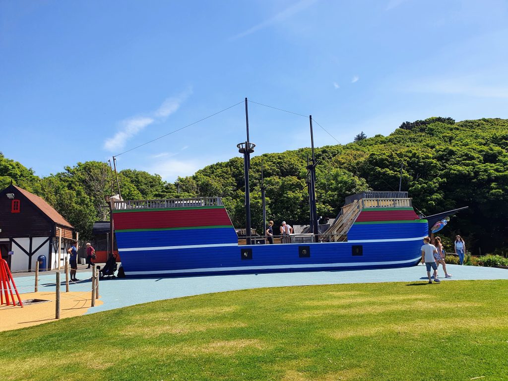 Blackgang Chine, rides, isle of wight, kids, theme park review, frugal mum guide, photo of big pirate ship play area