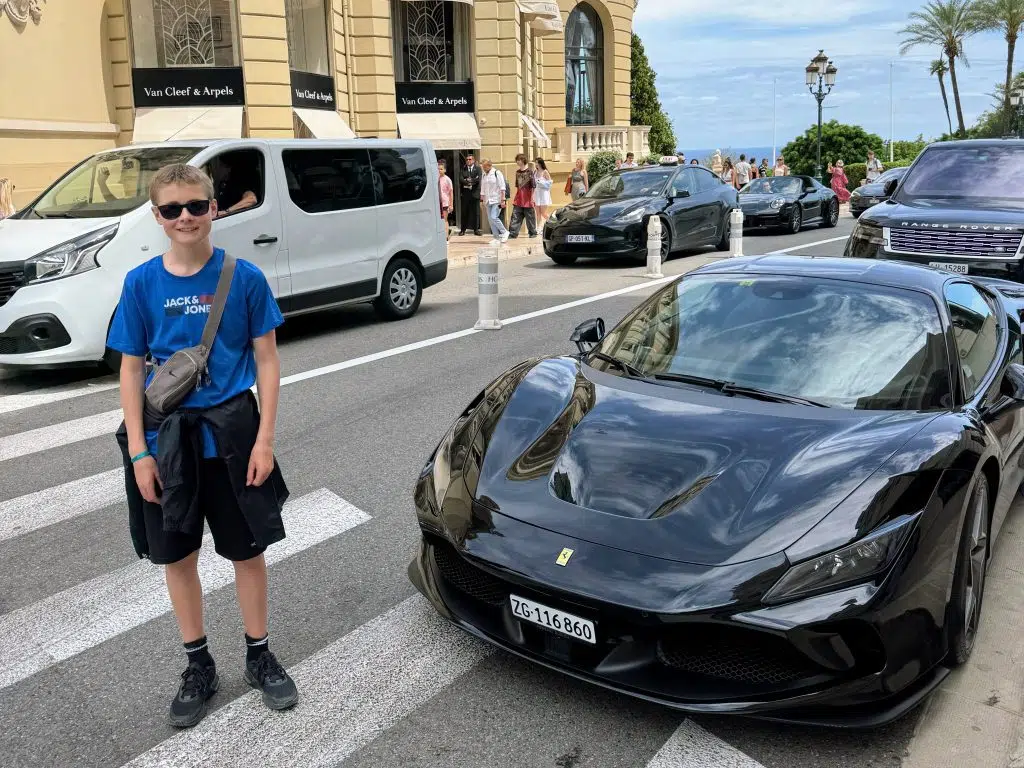 South of France, frugal mum photo monaco super car