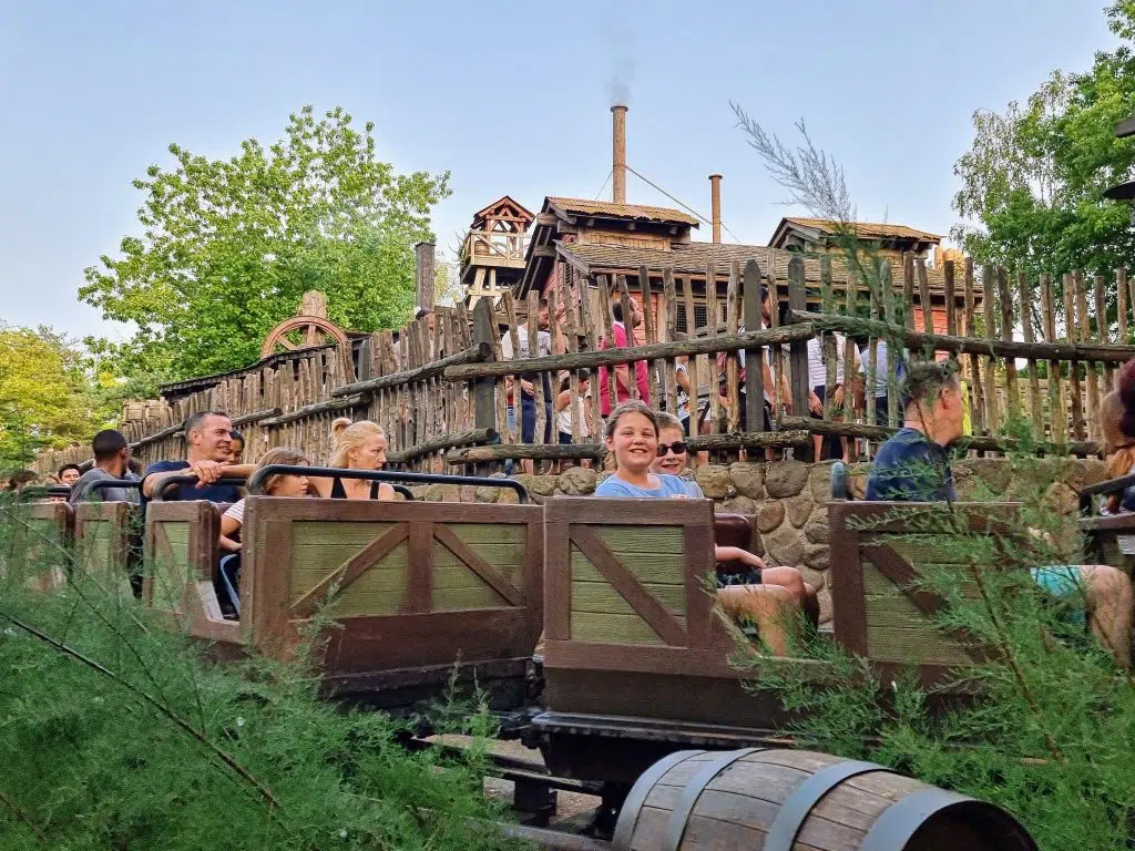 disneyland paris holiday guide and review, frugal mum travel guide, photo of children on rollercoaster