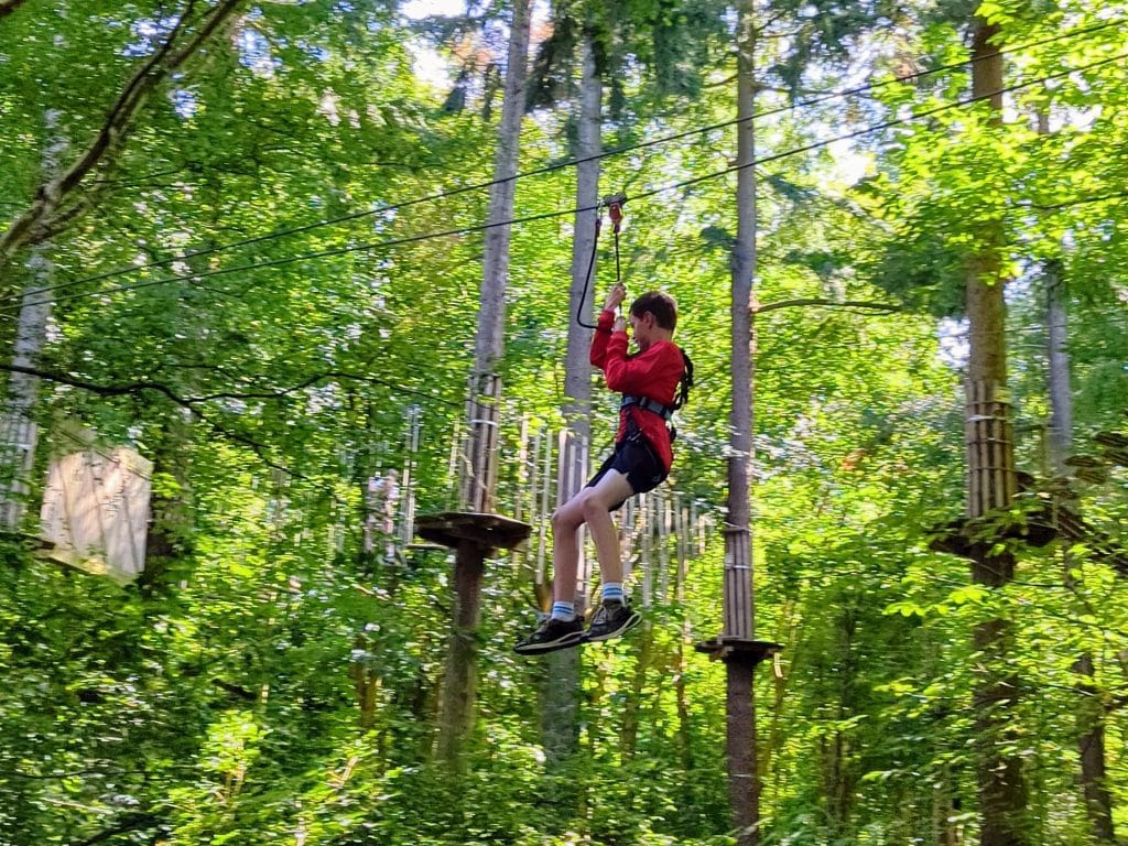 go ape leeds castle guide and review, frugal mum photo, treetop adventure course, kent