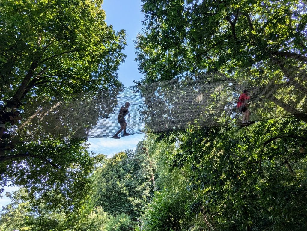 Kent with Kids, Go Ape at Leeds Castle Guide and Review, frugal mu, treetop adventure plus photos