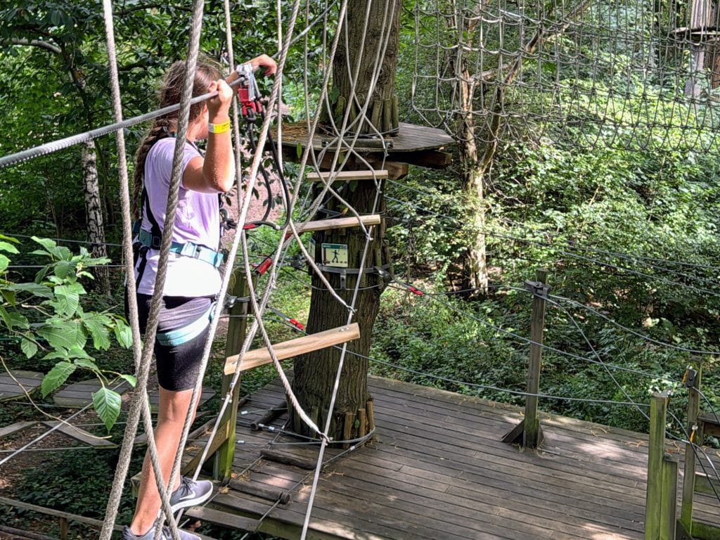 Kent with Kids, Go Ape at Leeds Castle Guide and Review, frugal mu, treetop adventure plus photos
