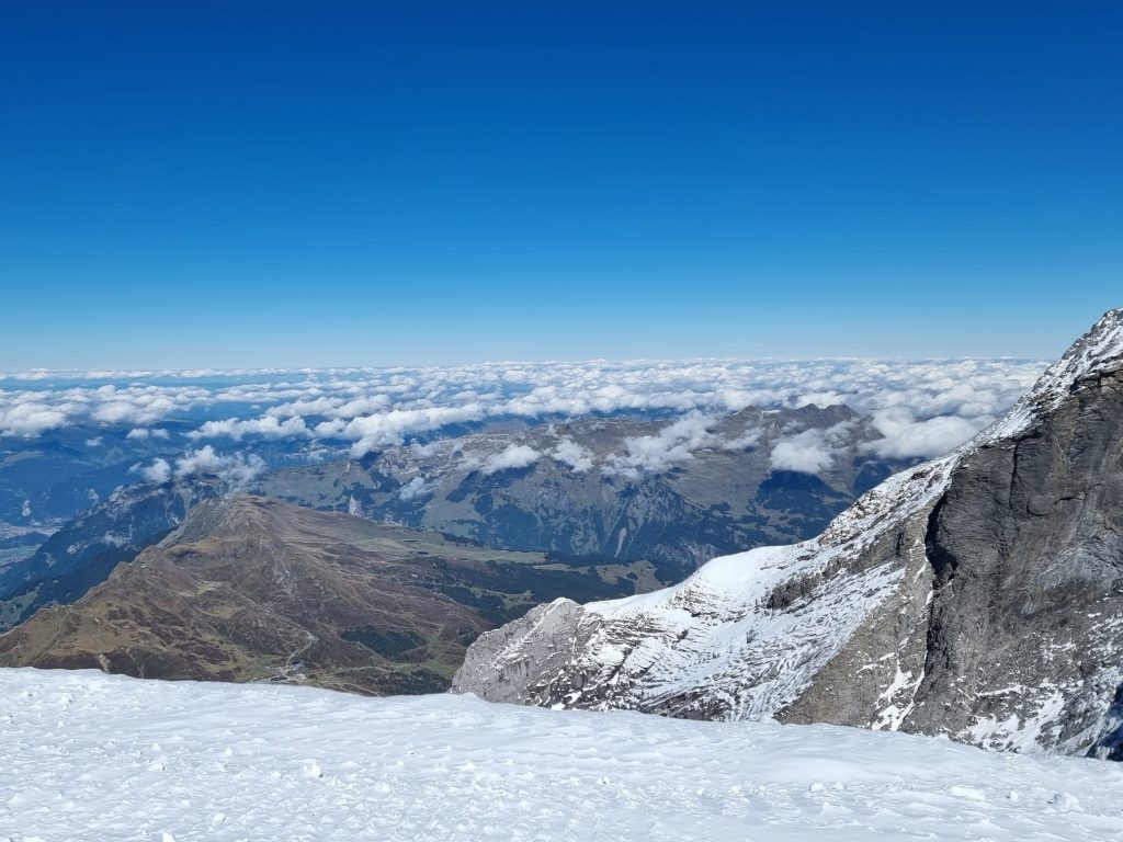 why eurocamp to travel in europe with kids, frugal mum guide, photo of jungfraujoch view