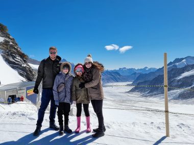 Switzerland, Jungfraujoch, snow, glacier, mountain, frugal mum family, children review