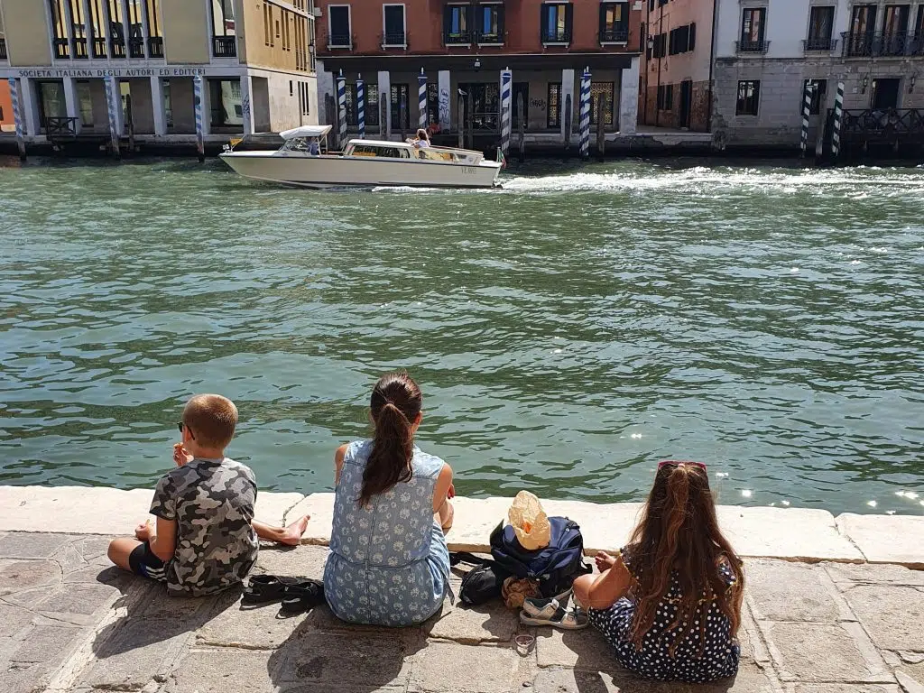 camping cisano san vito review, eurocamp holiday, Venice day trip, canal boat, view, picnic , Italy, frugal mum photo