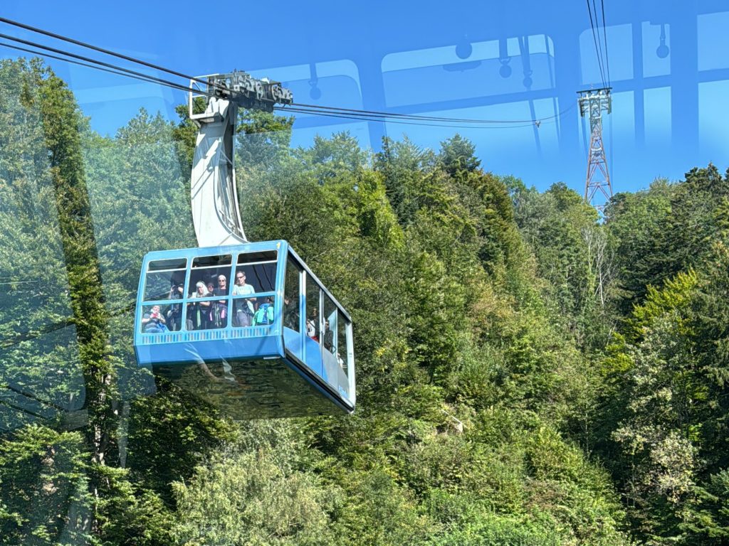 Austria with kids, Pfänder Mountain Cable Car review, frugal mum photo of cable car