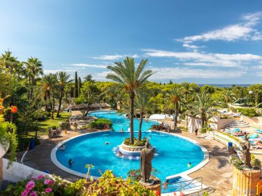 Which Eurocamp resorts in Spain are near airports, frugal mum travel guide