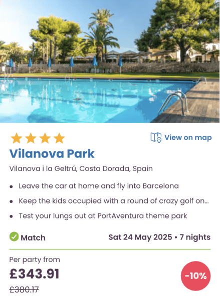 The best Eurocamp boxing day / January sale family holiday deals, spain, vilanova park