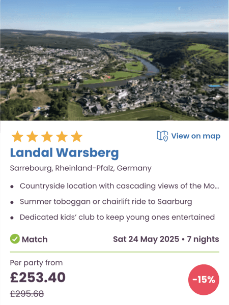 The best Eurocamp boxing day / January sale family holiday deals, landal warsberg, germany