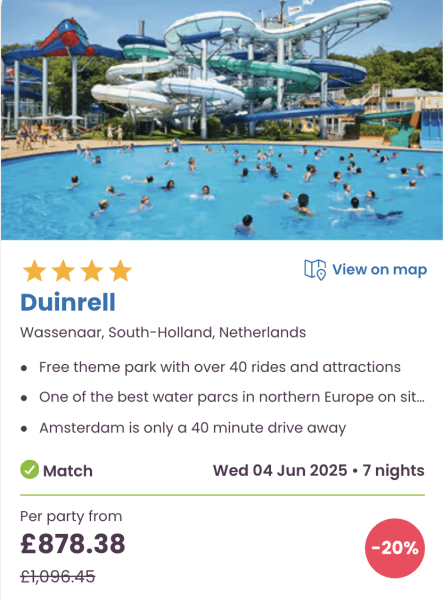 The best Eurocamp boxing day / January sale family holiday deals, duinrell, netherlands