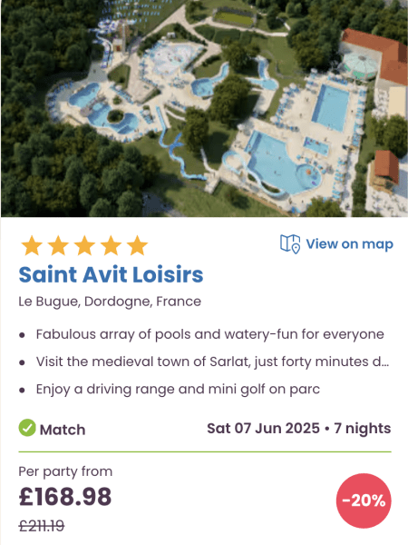 The best Eurocamp boxing day / January sale family holiday deals, saint avit loisirs, france