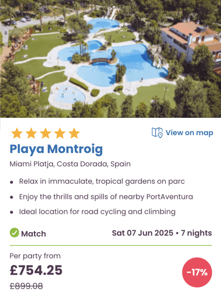 The best Eurocamp boxing day / January sale family holiday deals, playa montroig, spain