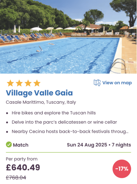 The best Eurocamp boxing day / January sale family holiday deals, village valle gaia, italy