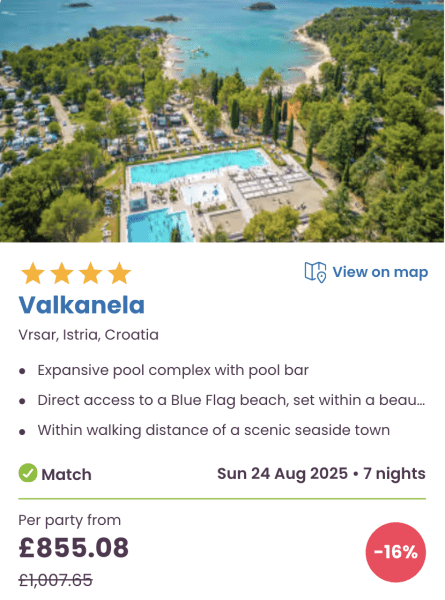 The best Eurocamp boxing day / January sale family holiday deals, valkanela, croatia
