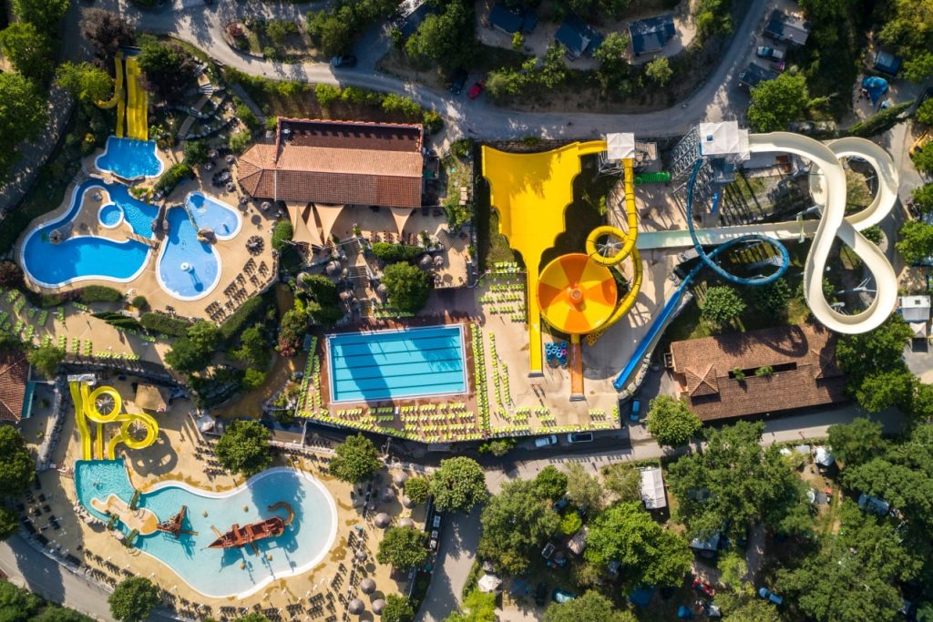 best epic waterpark Eurocamp holidays for waterslides, frugal mum travel guide, photo of Le Pommier, Ardèche, France