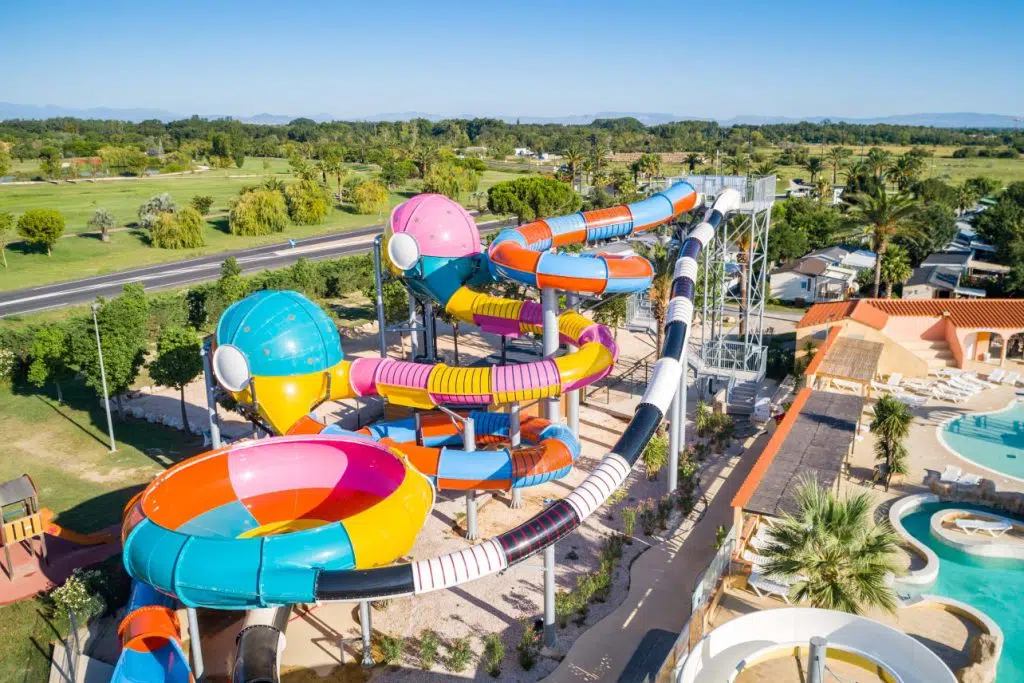 Which Eurocamp resorts in France are near airports, frugal mum family travel guide, photo of Le Soleil de la Méditerranée