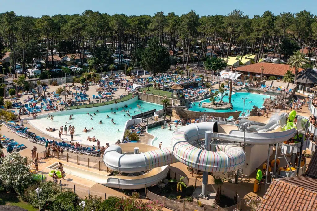 Which Eurocamp resorts in France are near airports, frugal mum family travel guide, photo of La Vieux Port, Landes