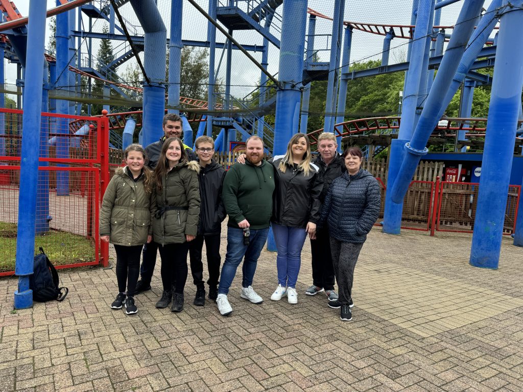 Alton Towers with kids, the ultimate theme park and hotel guide, frugal mum guide, photo of family