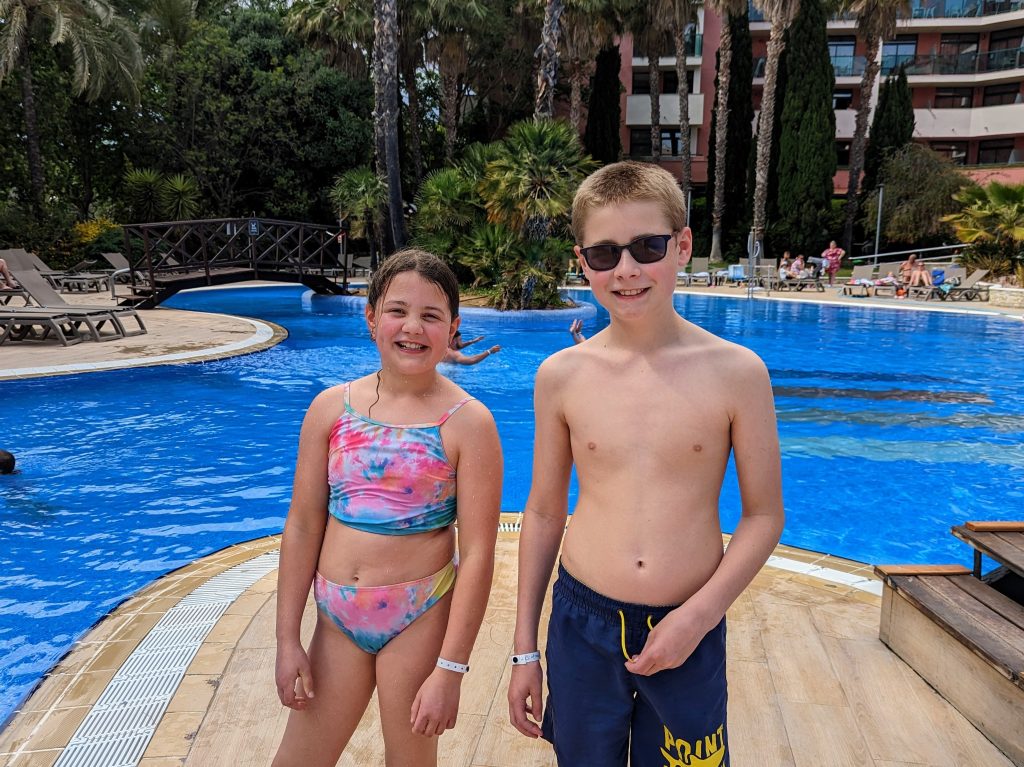 Salou family holiday itinerary, the best things to see and do with kids, frugal mum travel guide, photo of kids at villa romana hotel