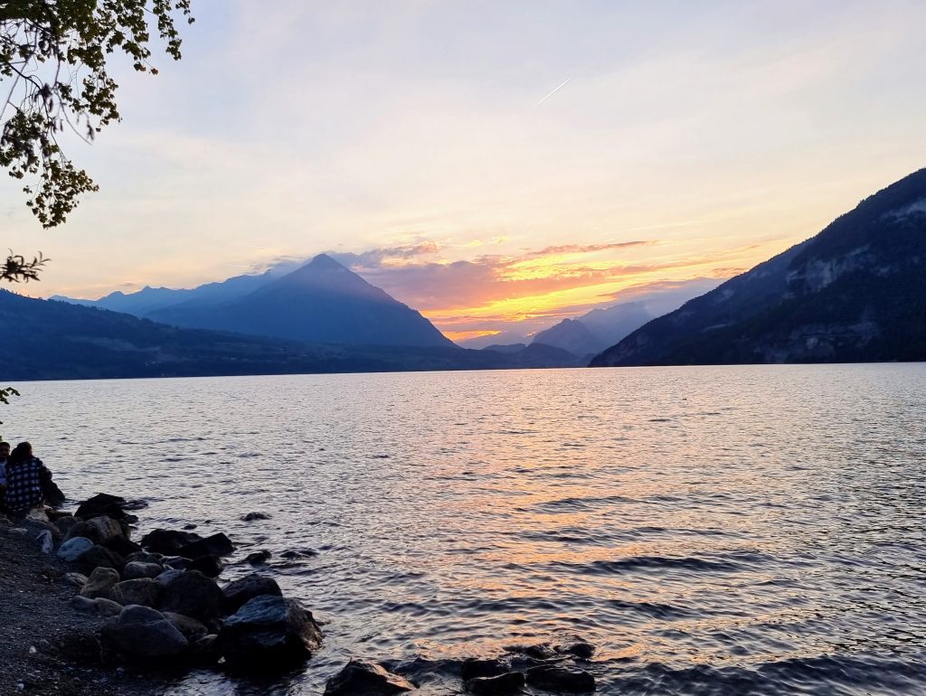 Manor Farm Campsite, Interlaken, Switzerland, lake, Eurocamp holiday, sunset, frugal mum review photo