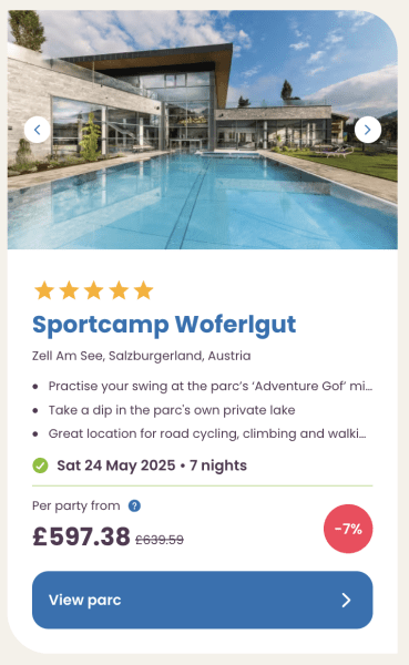 Eurocamp 2025 May half term holiday deals sportcamp woferlgut austria