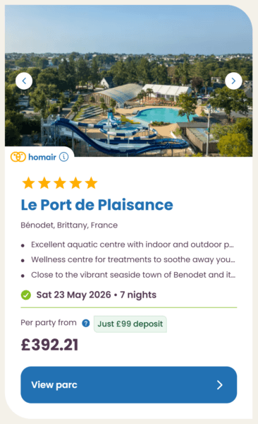 Eurocamp 2026 may half term school holiday deals, frugal mum travel guide, photo of le port de plaisance, france
