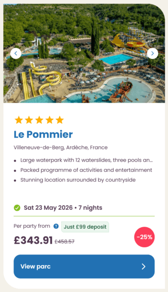 Eurocamp 2026 may half term school holiday deals, frugal mum travel guide, photo of le pommier, france