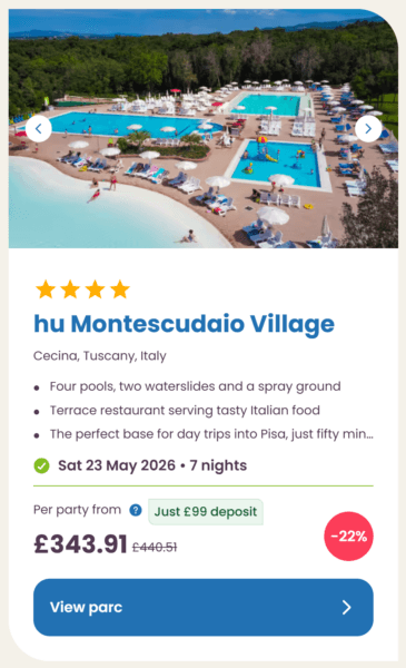Eurocamp 2026 may half term school holiday deals, frugal mum travel guide, photo of hu montescudaio, italy