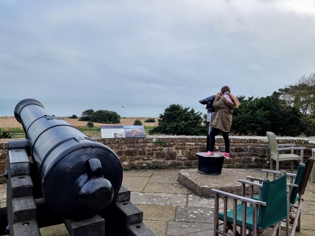 English Heritage, Visiting Walmer Castle with kids, a fun family day out guide, frugal mum photo of viewing point