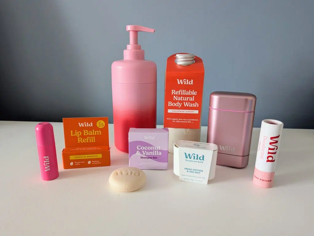 Wild Deodorant Review and 20% off discount code, frugal mum guide, photo of wild travel products