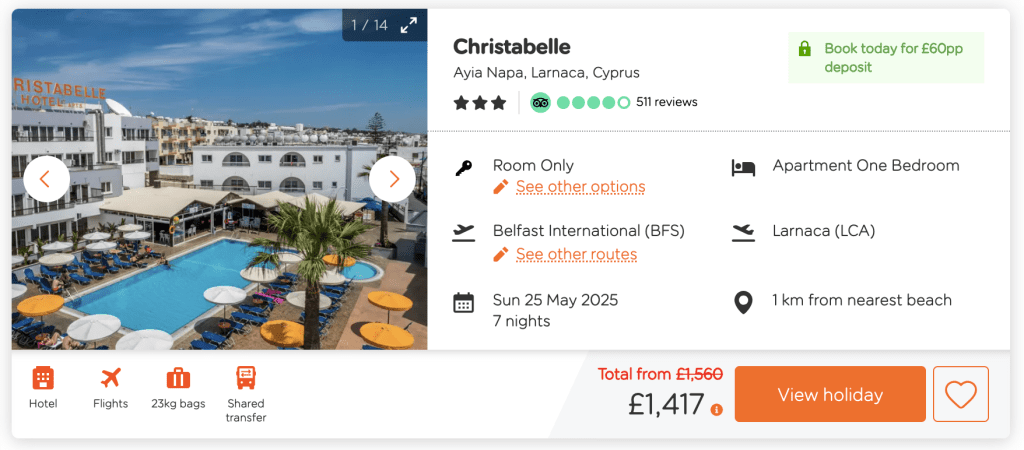 easy jet package holiday deal, frugal mum travel guide, christabelle, cyprus