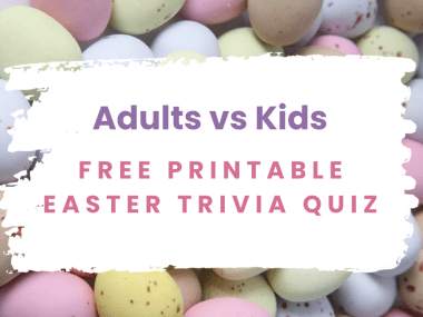 adults vs kids, free printable family easter quiz with answers, frugal mum, easter on a budget, games night