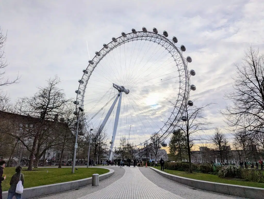 Merlin Attractions in London, frugal mum travel guide, photo of london eye jubilee gardens