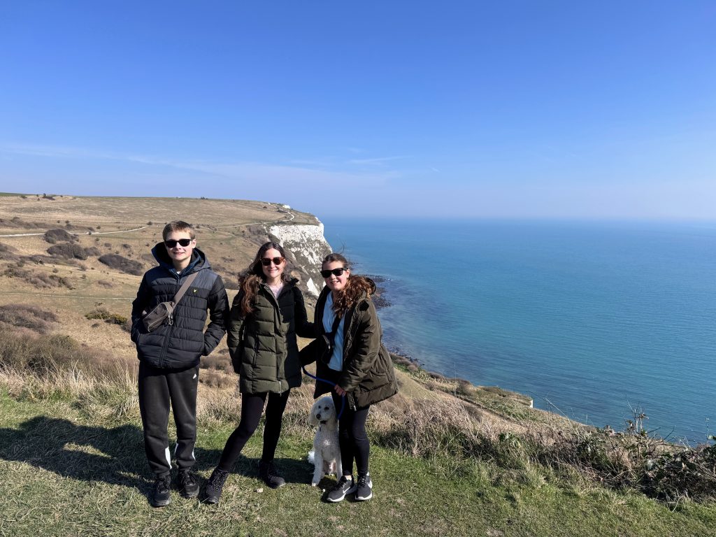 The best things to do in Kent with kids, frugal mum travel guide, photo of white cliffs of dover walk